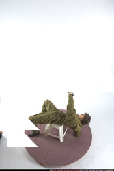 Man Young Athletic White Fighting with gun Moving poses Army