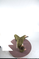 Man Young Athletic White Fighting with gun Moving poses Army