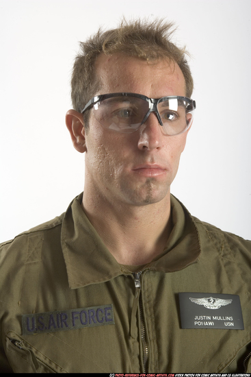 Man Adult Athletic White Martial art Standing poses Army