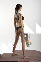 Woman Adult Athletic White Martial art Standing poses Underwear