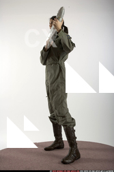 Woman Adult Athletic White Martial art Standing poses Army