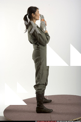 Woman Adult Athletic White Martial art Standing poses Army