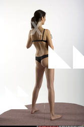 Woman Adult Athletic White Martial art Standing poses Underwear