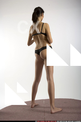 Woman Adult Athletic White Martial art Standing poses Underwear