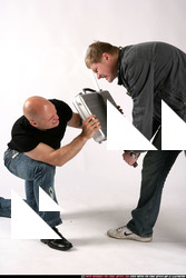 Adult Athletic White Fighting with sword Fight Casual Men