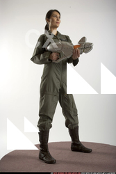 Woman Adult Athletic White Martial art Standing poses Army