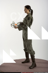 Woman Adult Athletic White Martial art Standing poses Army