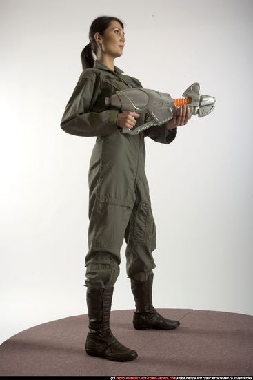 Woman Adult Athletic White Martial art Standing poses Army