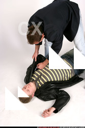 Adult Athletic White Dead Stealing Business Men