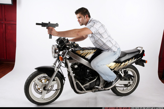 Man Adult Average White Riding a bike Moving poses Casual