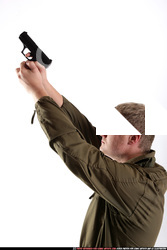 Man Young Average White Fighting with gun Kneeling poses Army