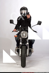 Man Young Athletic White Riding a bike Moving poses Sportswear