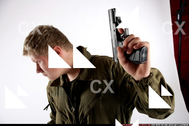 Man Young Average White Martial art Standing poses Army