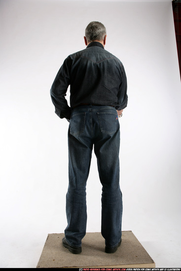 Man Old Average White Daily activities Standing poses Casual
