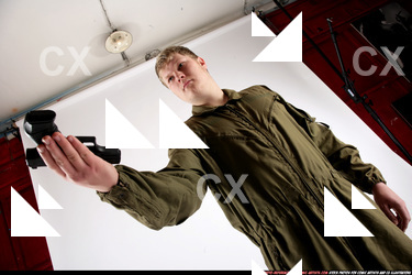 Man Young Average White Martial art Standing poses Army