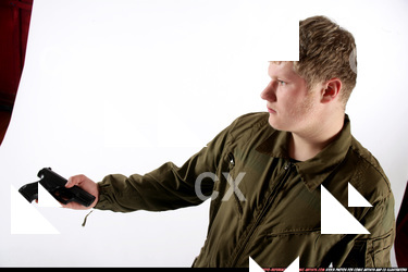 Man Young Average White Martial art Standing poses Army