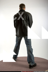 Adult Muscular White Fighting with sword Standing poses Sportswear