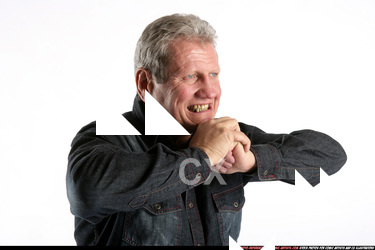 Man Old Chubby White Facial expressions Detailed photos Casual