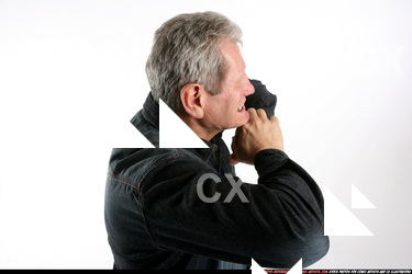 Man Old Chubby White Facial expressions Detailed photos Casual