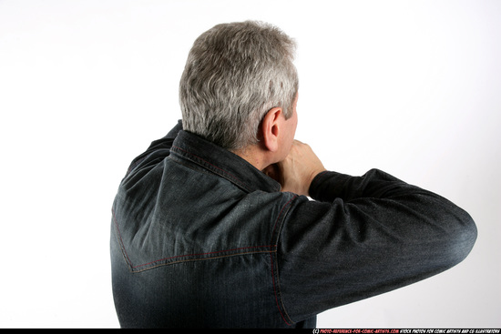 Man Old Chubby White Facial expressions Detailed photos Casual