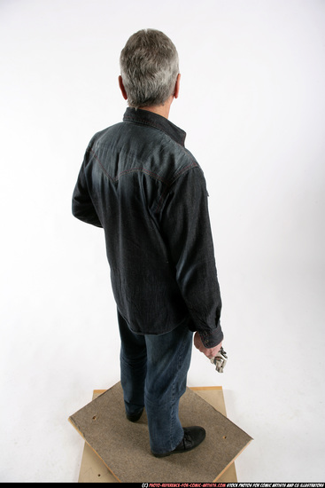 Man Old Average White Martial art Standing poses Casual