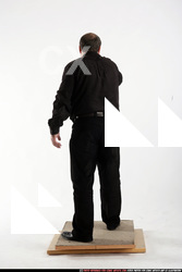 Man Old Chubby White Fighting with gun Standing poses Casual