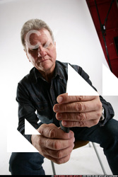 Man Old Average White Martial art Sitting poses Casual