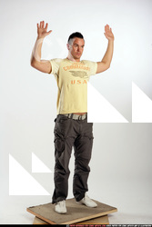 Man Young Athletic White Martial art Sitting poses Sportswear