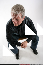 Man Old Average White Daily activities Sitting poses Casual