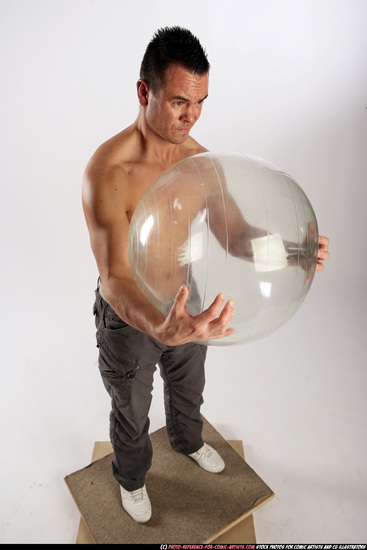 Man Adult Athletic White Daily activities Standing poses Pants