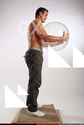 Man Adult Athletic White Daily activities Standing poses Pants