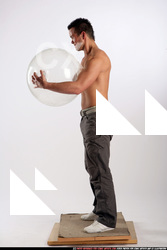 Man Adult Athletic White Daily activities Standing poses Pants