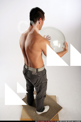 Man Adult Athletic White Daily activities Standing poses Pants