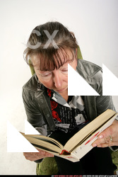 Woman Old Average White Daily activities Sitting poses Casual