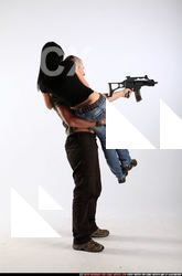 Man & Woman Adult Athletic White Martial art Standing poses Sportswear