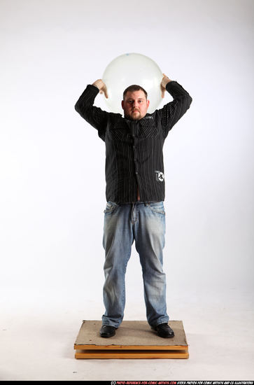 Man Adult Chubby White Throwing Standing poses Casual