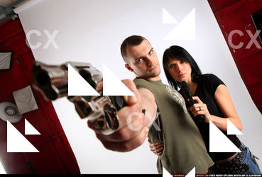 2010 02 AIDEEN STANDING AIMING GUNS 09