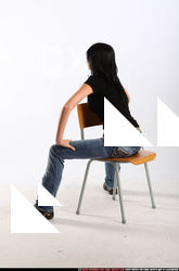 Woman Adult Athletic White Daily activities Sitting poses Sportswear