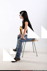 Woman Adult Athletic White Daily activities Sitting poses Sportswear