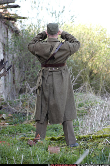 Man Adult Average White Neutral Standing poses Army