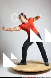 Woman Adult Muscular White Martial art Standing poses Sportswear