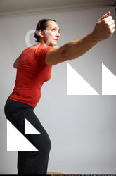 Woman Adult Muscular White Martial art Standing poses Sportswear