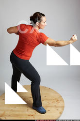 Woman Adult Muscular White Martial art Standing poses Sportswear