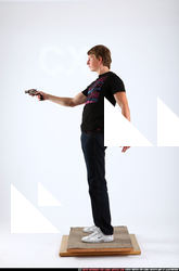 Young Athletic Another Fighting with gun Standing poses Sportswear Men