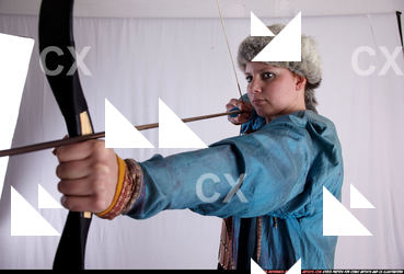 Woman Adult Average White Fighting with bow Standing poses Army