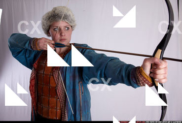 Woman Adult Average White Fighting with bow Standing poses Army