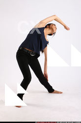 Woman Young Athletic Fitness poses Standing poses Sportswear Asian