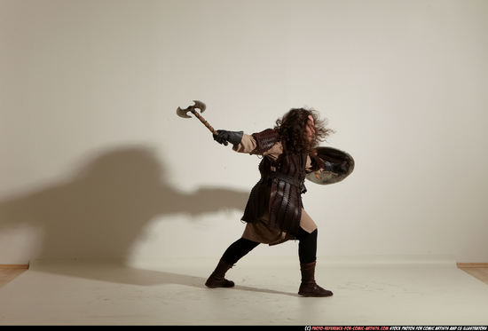 Man Adult Average White Fighting with sword Moving poses Army