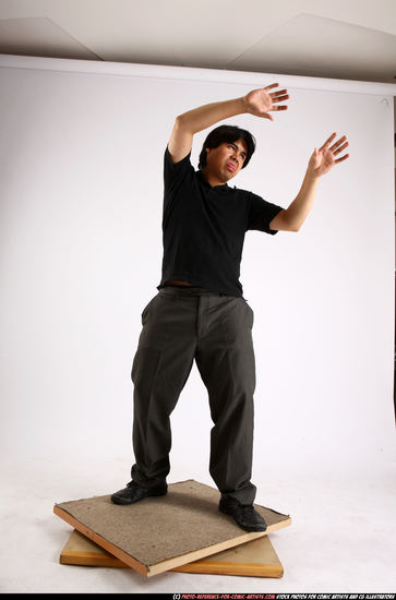 Man Adult Average Dead Moving poses Casual Asian