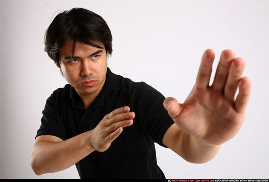 Man Adult Average Fist fight Standing poses Casual Asian